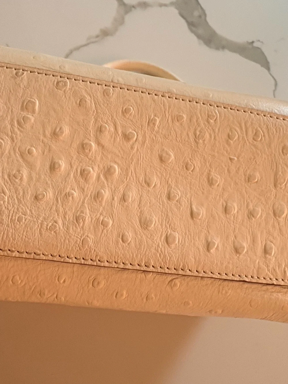 kate spade Cream Textured Tote with Metal Logo Plaque